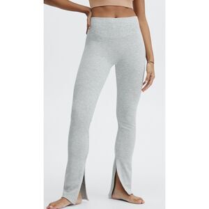 Fabletics Cloud Seamless High-Waisted Split Flare Light Heather Grey Size S